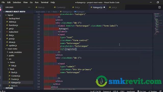 Tutorial Belajar React JS #24 Project Aplikasi Restoran FORM react hook form смотреть онлайн
