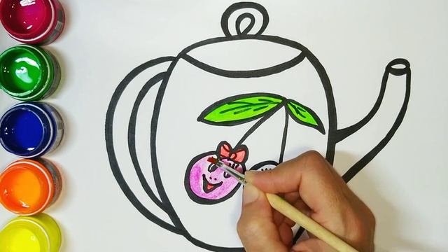 Bolalar uchun Choynak rasm chizich / Сурет салу Шәйнек / как нарисовать чайник Рисунок Раскраска смотреть онлайн