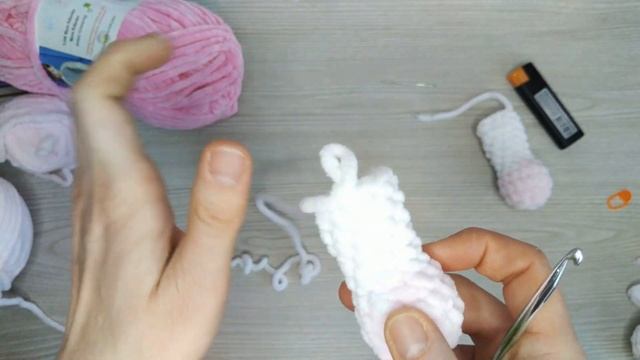 Зайка в платье крючком из плюшевой пряжи. Мастер-класс. смотреть онлайн