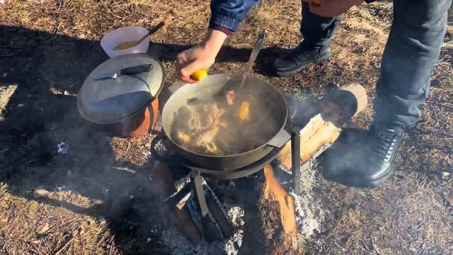 Чигиртма из курицы #курица #накостре смотреть онлайн