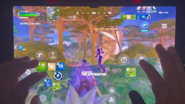 “Fortnite Mobile On 120 FPS…” (Samsung Tab S9 Ultra + Handcam) #geforcenow #fortnitegameplay
