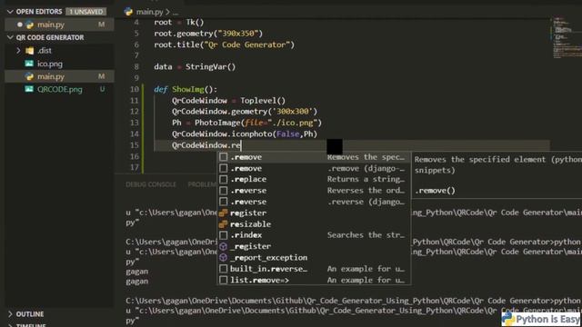 08 Qr Code Generator | Code for Qr Code | Project 1 | Part 4 Final | Python Tkinter | GitHub | Hind смотреть онлайн