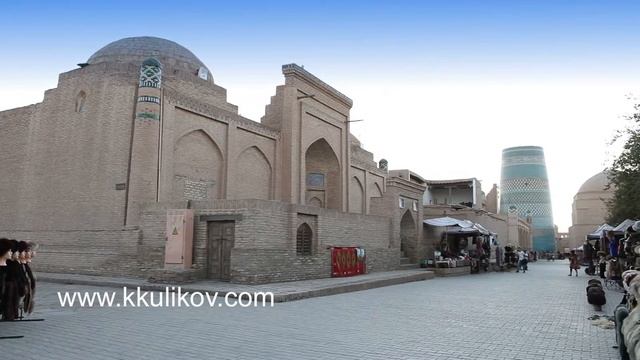 Khiva, Uzbekistan,unfinished Kalta Minor Minaret minaret Muhammad Amin Khan 19th century смотреть онлайн