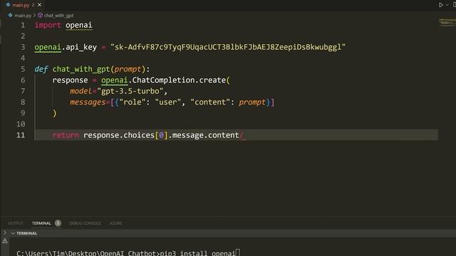 Create a Python GPT Chatbot - In Under 4 Minutes смотреть онлайн