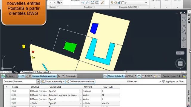 AutoCAD Map 3D 2011 - Création de données PostGIS à partir de données DWG смотреть онлайн
