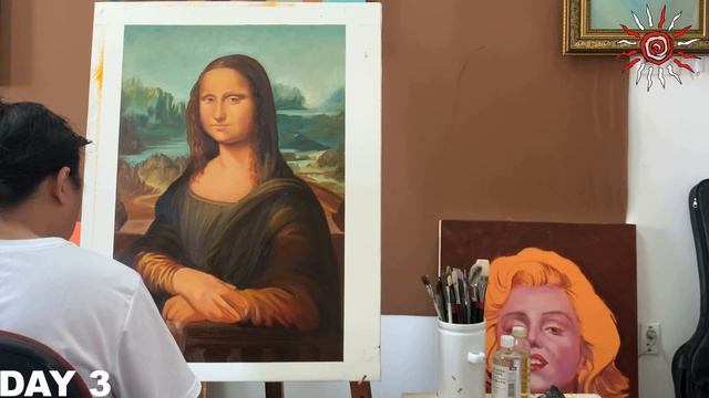 Realtime Oil Painting- How To Paint Mona Lisa- [Full Process]-[Step By Step]