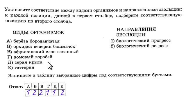 Биологический прогресс и биологический регресс - разбор тестов ЕГЭ по биологии смотреть онлайн