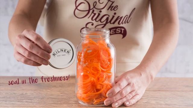 Банка с крышкой-шинковкой (1 литр) Kilner Spiralizer