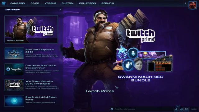 StarCraft II Twitch Prime Swann: Machined Bundle смотреть онлайн
