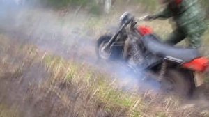 Мотоцикл Тула. Лесная дорога