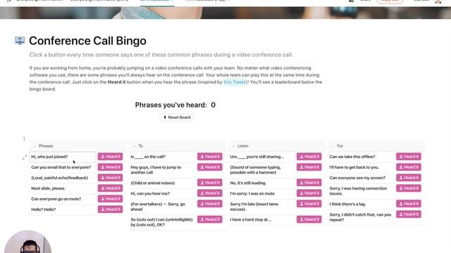 How to Play Conference Call Bingo - Template & Tutorial (Coda) смотреть онлайн