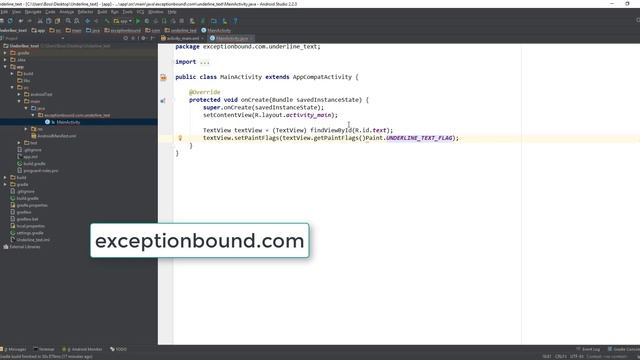 how to make text underline | UnderlineSpan in android studio смотреть онлайн