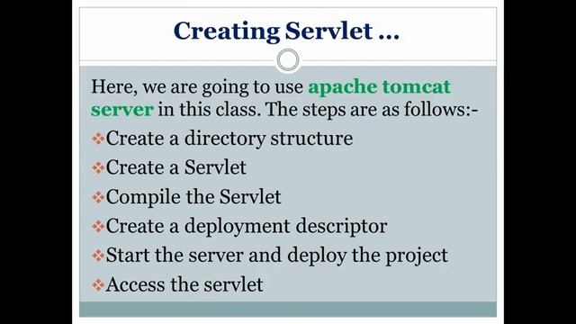 Advanced Java (Steps to Create a Servlet) смотреть онлайн