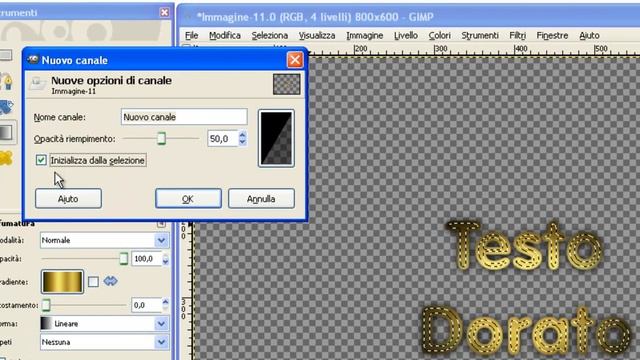 GIMP [ITA] - Effetto testo dorato смотреть онлайн
