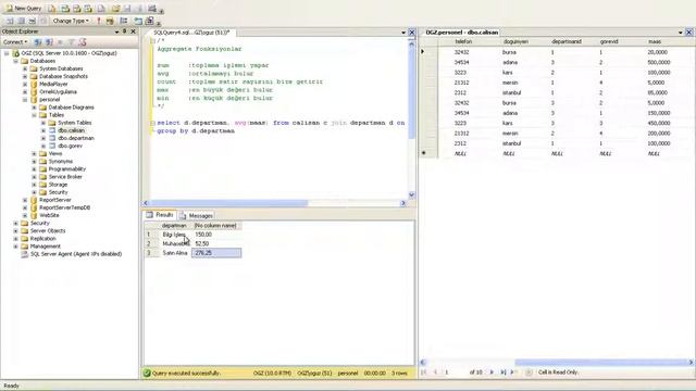 MsSql - 11 - Aggregate Fonksiyonlar [Eğitim Setleri] смотреть онлайн
