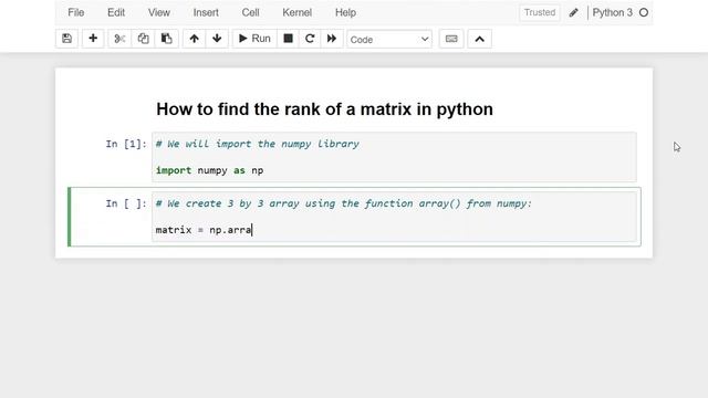 112 How to find the rank of a matrix in python. For data science and machine learning. смотреть онлайн
