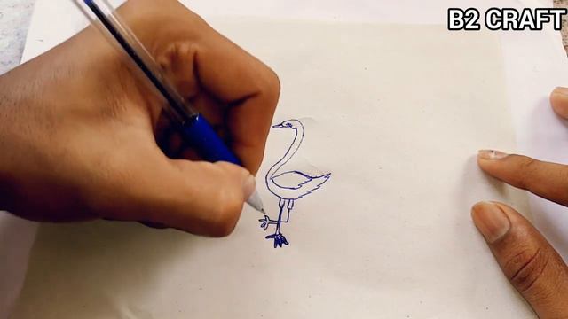 How to draw a cute peacock with number 2. Simple drawing for beginners. |B2 CRAFT|