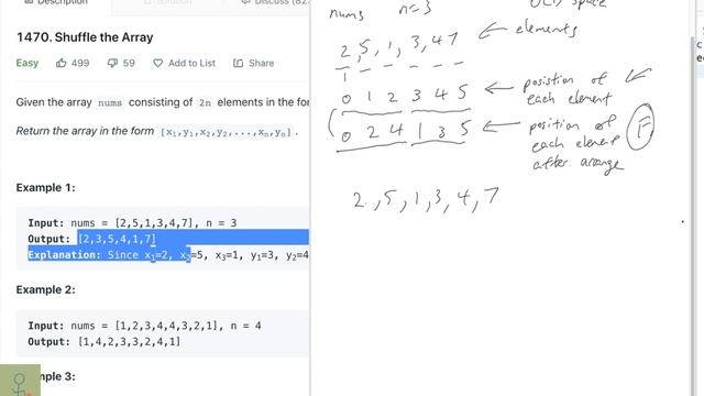 LeetCode: Shuffle The Array смотреть онлайн