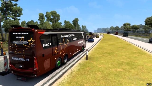 PO Pandawa 87 PSG Mosak Masik Kejar tayang Masuk RM Kedung Roso | Single Glass Bus | ETS 2 INDONESI смотреть онлайн