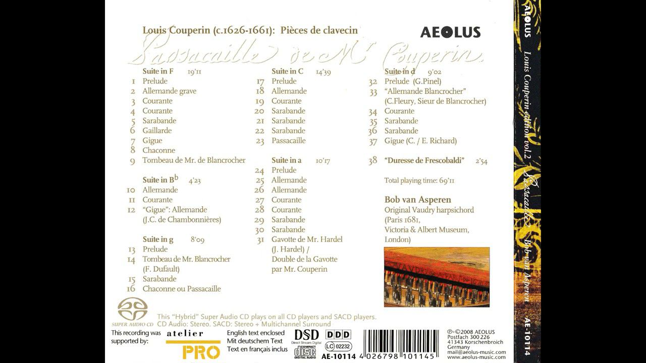 Louis Couperin - Pièces de Clavecin, Vol. 2 смотреть онлайн