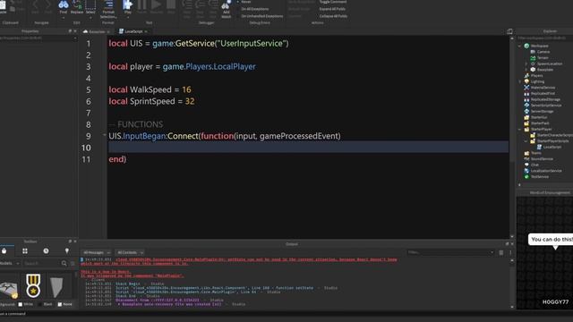 How to create a SPRINTING SYSTEM in ROBLOX STUDIO | RDoesDev смотреть онлайн