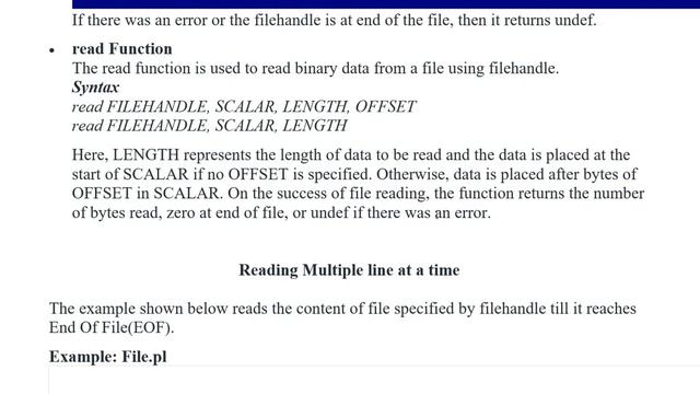 Perl | Opening and Reading a File смотреть онлайн