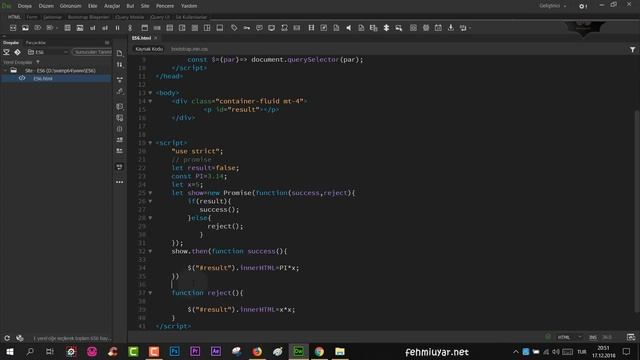 JS Ders 125 Ecmascript 6 Promise Nesnesi смотреть онлайн