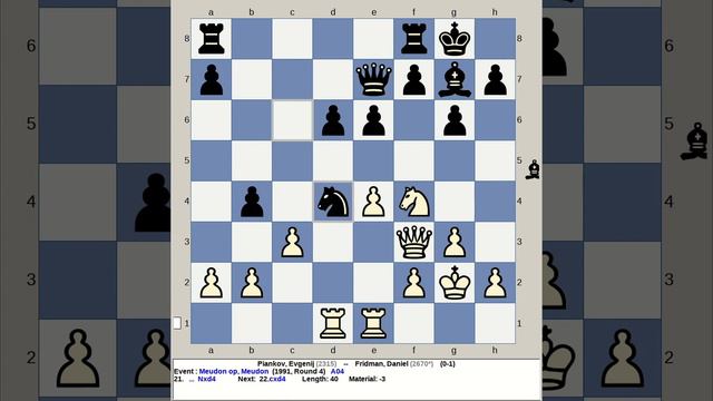 Piankov, Evgenij vs Fridman, Daniel | Meudon Chess Open 1991, France смотреть онлайн