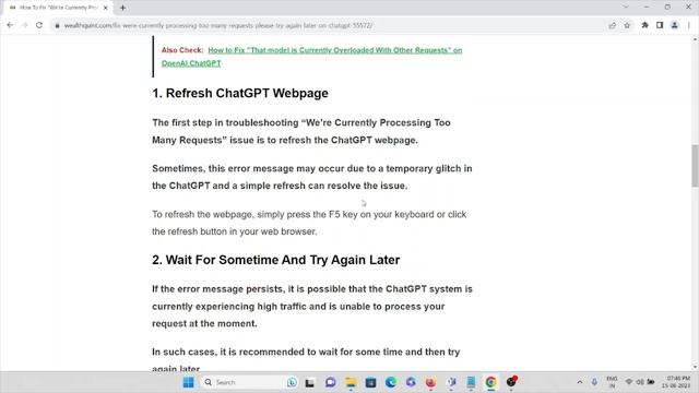 How To Fix We’re Currently Processing Too Many Requests Please Try Again Later On ChatGPT смотреть онлайн