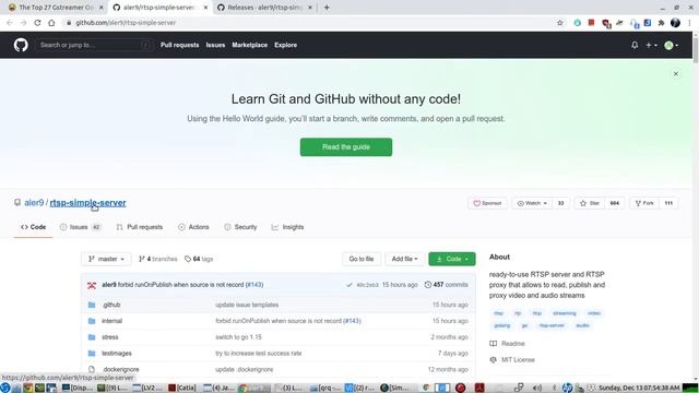 RTSP SERVER for WINDOWS 10 - rtsp-simple-server(github) created by Alessandro Ros(aler9) - LIVE dem смотреть онлайн