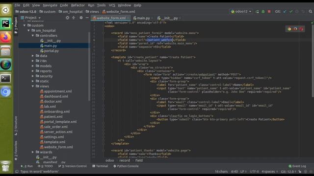 How To Create Website Form And Record Data Into Backend Model In Odoo смотреть онлайн