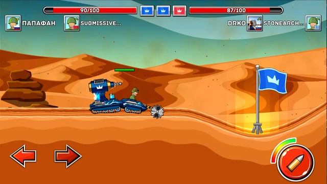 ТАНК ТЕСЛА В РЕЖИМЕ ДОМИНИРОВАНИЕ В ИГРЕ ХИЛС ОФ СТИЛ прохождение игры Hills Of Steel walkthrough смотреть онлайн