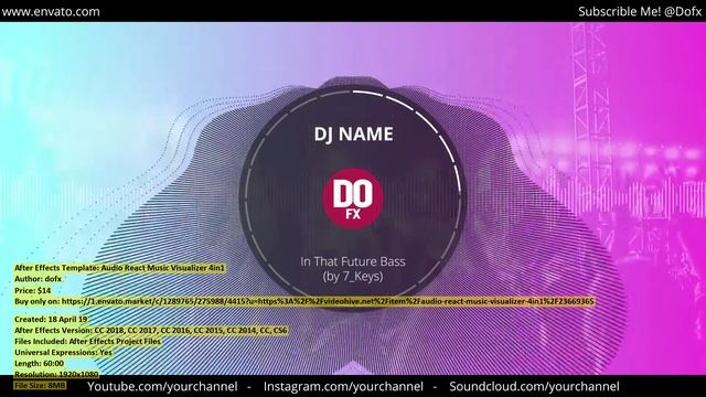 Audio React Music Visualizer 4in1 | After Effects Template | VideoHive 23669365 смотреть онлайн