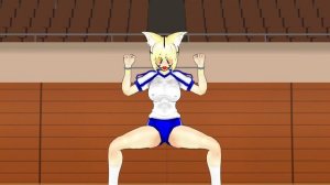 【東方MMD】ブルマ藍しゃま拘束トレーニング　スクワット編【BDSM】