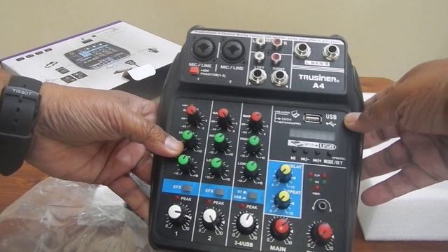 Unboxing cheap Chinese trusiner A4 4 channel line mixer with usb recording under 50 dollars смотреть онлайн