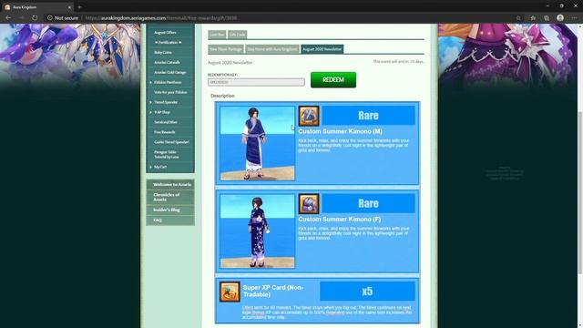 August 2020 Newsletter Gift Code - Aura Kingdom смотреть онлайн