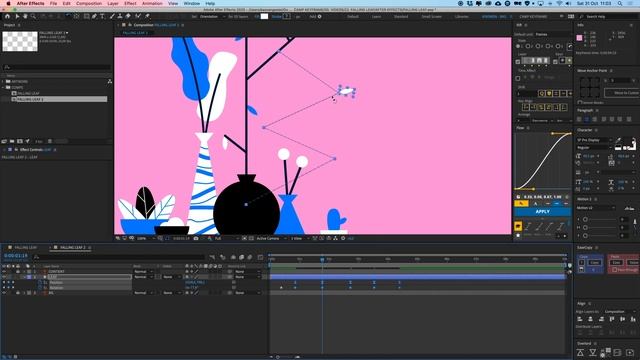 Animate a Falling Leaf - After Effects Tutorial смотреть онлайн
