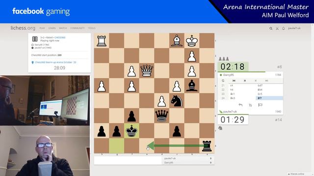 lichess.org chess960 warm-up arena October 2020 - paulw7-uk live chess смотреть онлайн