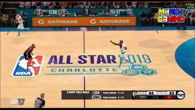 Team Lebron Vs. Team Giannis 2019 All Star Game - NBA2K14 Gameplay Episode #1 смотреть онлайн
