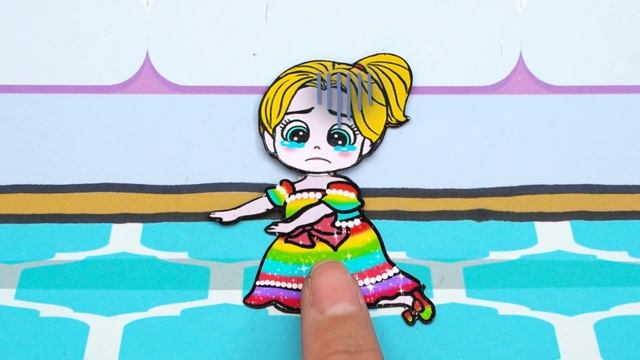 Paper Dolls Dress Up - Infants Elsa Fire & ICE and Ladybug Pregnant Dress - Barbie Story & Crafts смотреть онлайн
