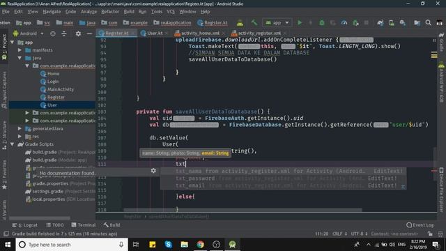 03. Firebase Android Studio - Upload User Data Database смотреть онлайн
