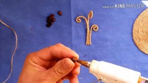 Поделки из джута и кофейных зерен. Подарок своими руками.