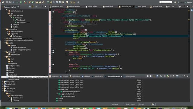Java II Pente Luc Using Gradle to connect to Firebase DB смотреть онлайн