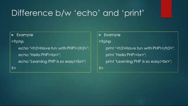 PHP for Beginners || Lecture 4 - Echo and Print Output Statements смотреть онлайн