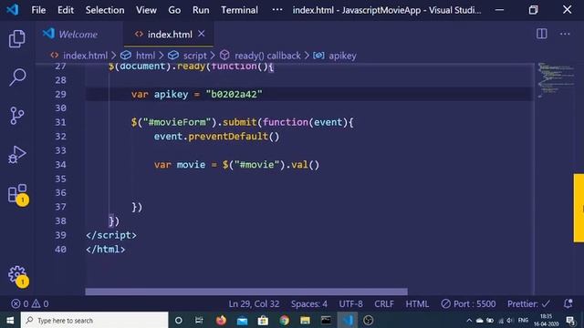 Build a Movie Info App in Javascript and Boostrap Using OMDb API | Javascript Project for Beginners смотреть онлайн