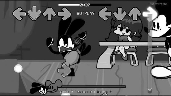 FNF Oswald Vs Mickey Mouse Sings Rabbit's Luck (Mickey Mouse Vs Oswald but Oswald NOT THAT OLD)