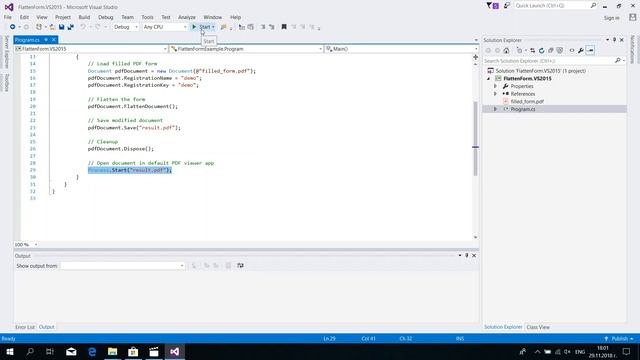 PDF SDK - C# - Forms - Flatten Form смотреть онлайн