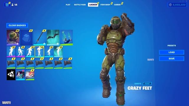 Doom Slayer Skin Showcase with Emotes and Dances | Fortnite Battle Royale смотреть онлайн