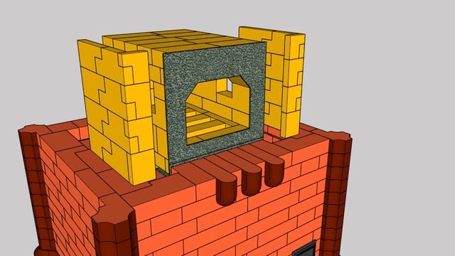 Печь 4,0 на 4,5 кирпича, отопительная, кол паковая, с хлебной камерой. смотреть онлайн
