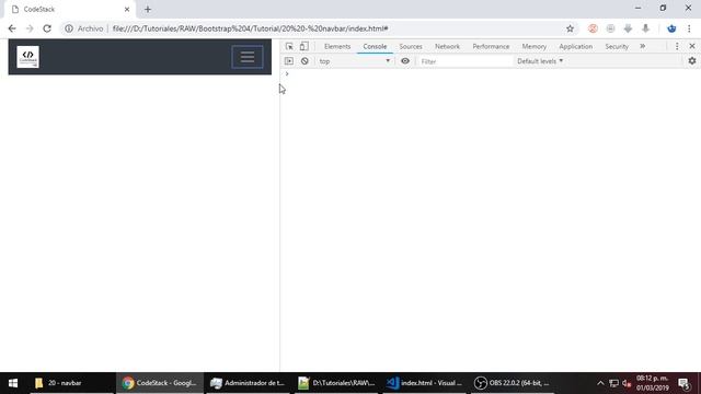 20 - Menú/Barra de Navegación [Bootstrap 4] смотреть онлайн